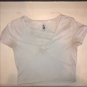 Pacsun wrap top white small